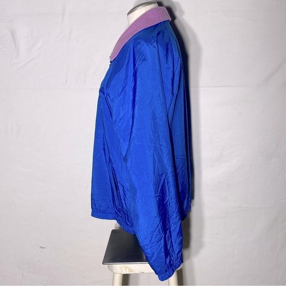Vintage 90s Northern Sun Blue Windbreaker With Pink Fleece Lining M - Picture 3 of 14